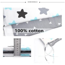 200*30cm Zipper Baby Bed Bumper Soft cotton Breathable Baby Bedding Bumper Collision Around Baby Bumper